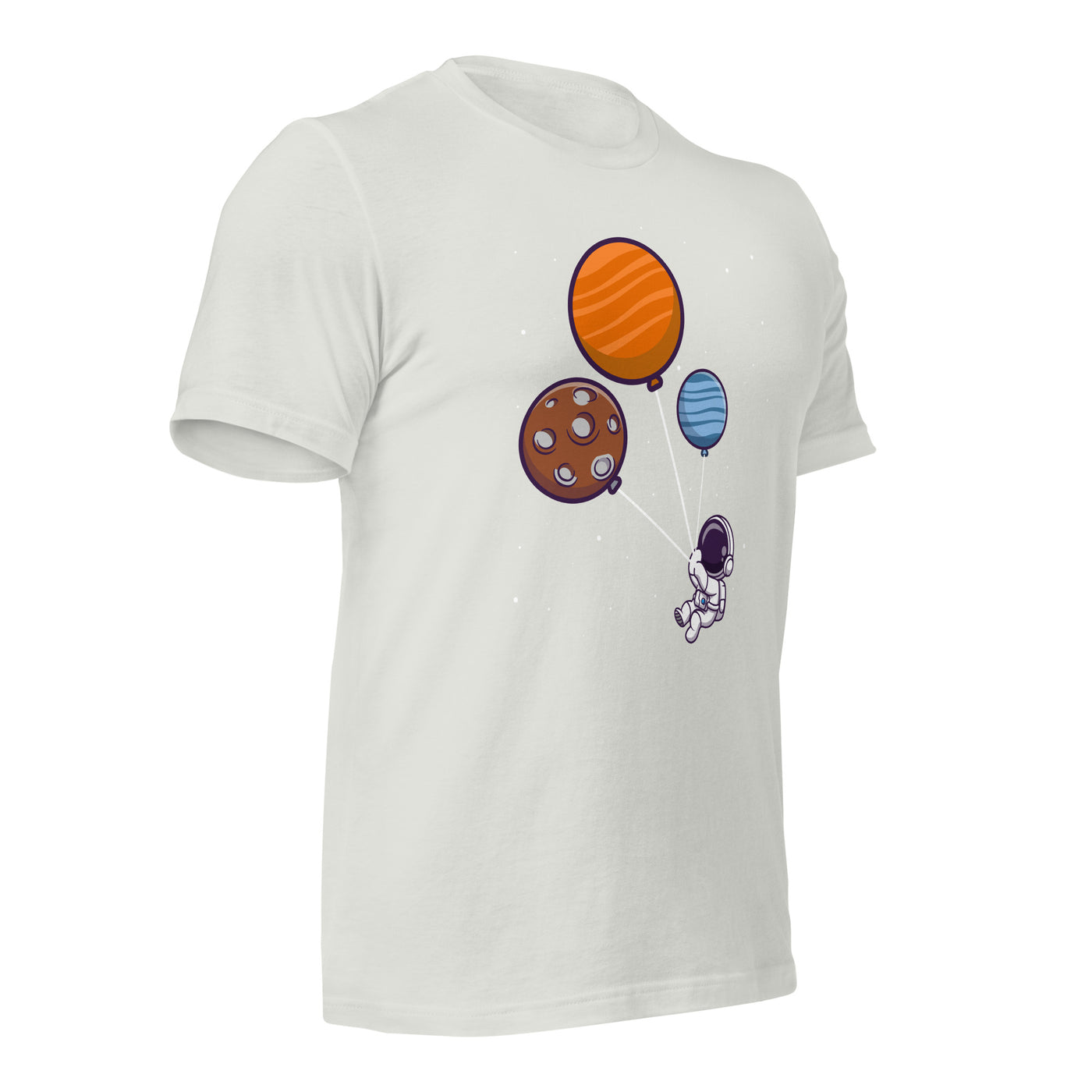 Astronaut with Balloons in Space - Unisex T-shirt