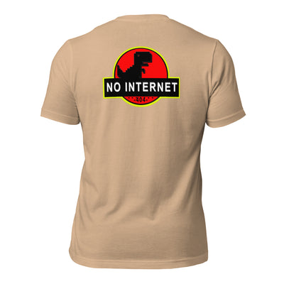 No internet 404 - Unisex t-shirt (back print)