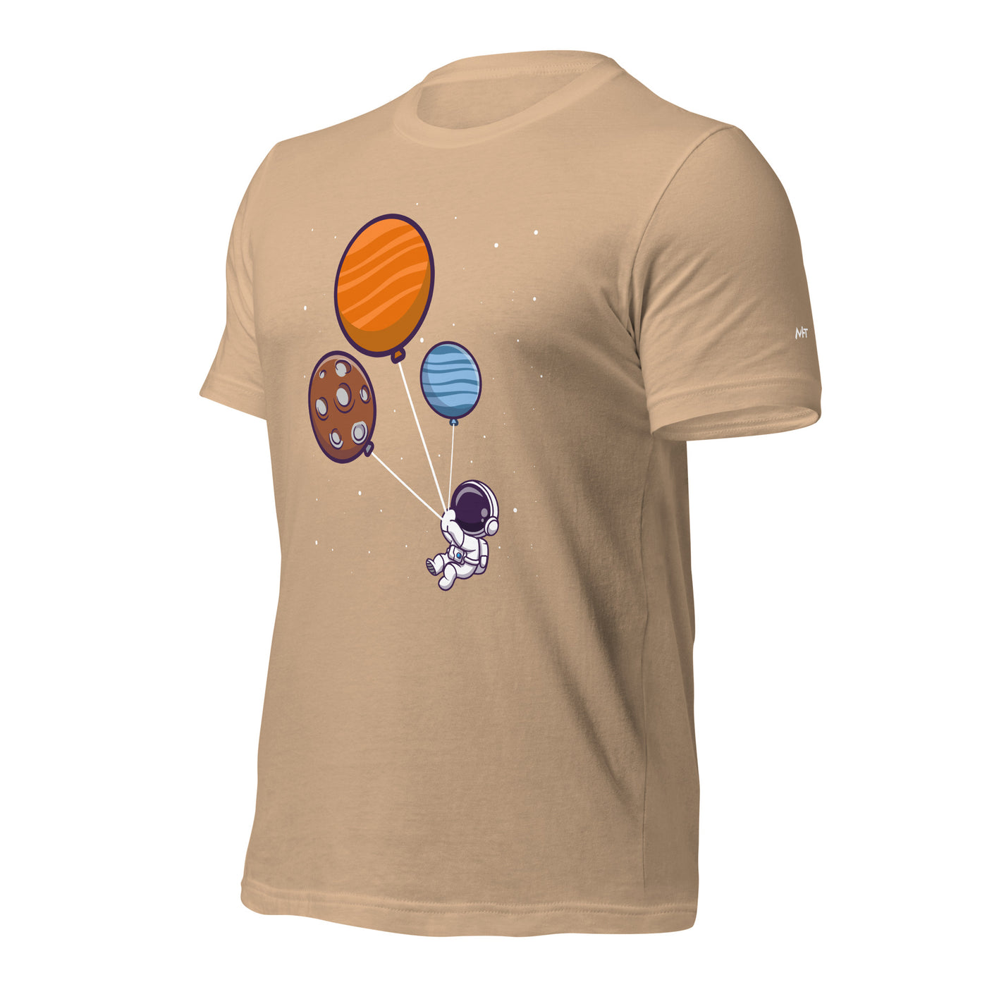 Astronaut with Balloons in Space - Unisex T-shirt