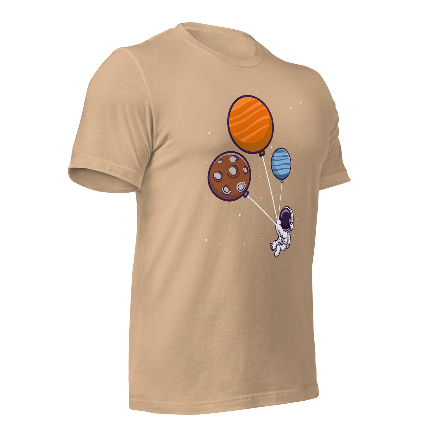 Astronaut with Balloons in Space - Unisex T-shirt