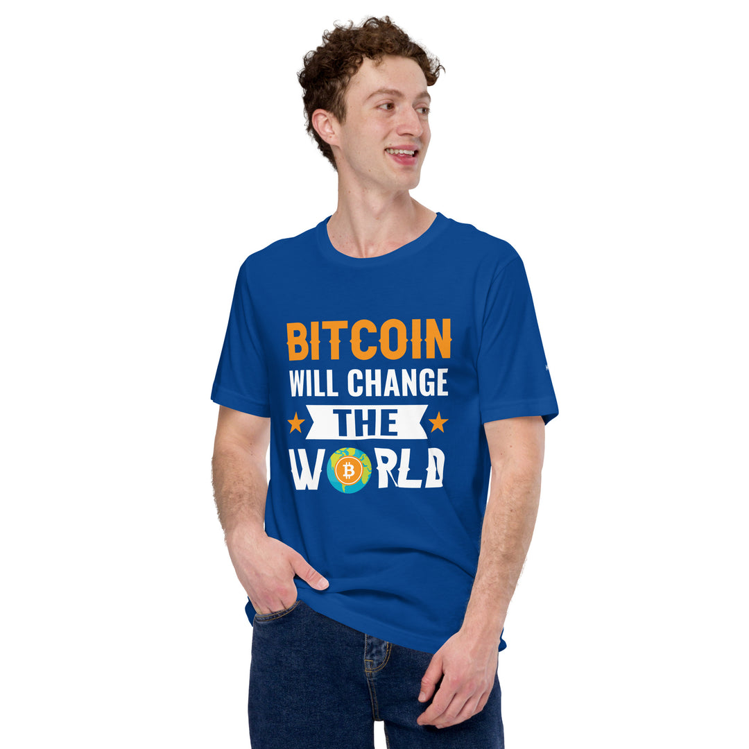 Bitcoin Will Change The World Unisex T-Shirt True Royal / 3XL