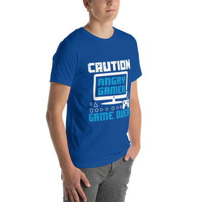 Caution! Angry Gamer Unisex t-shirt
