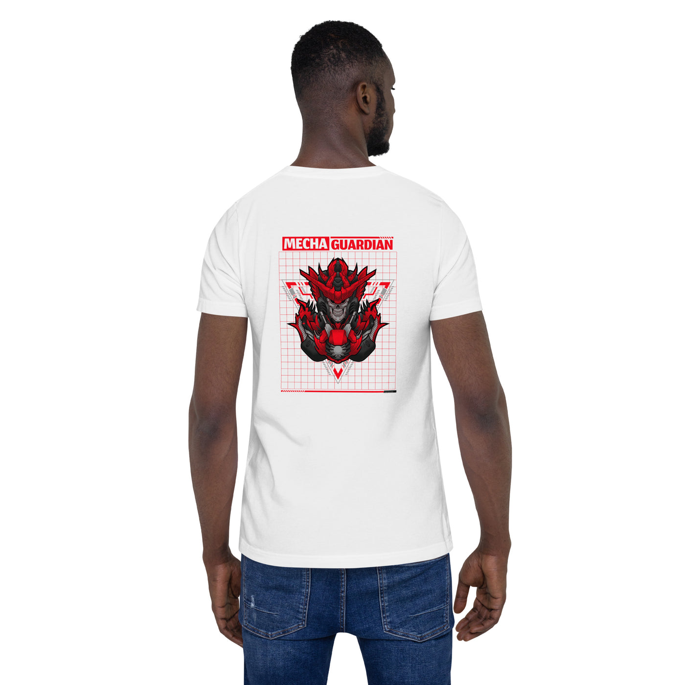 Red Mecha Guardian - Unisex t-shirt ( Back Print )