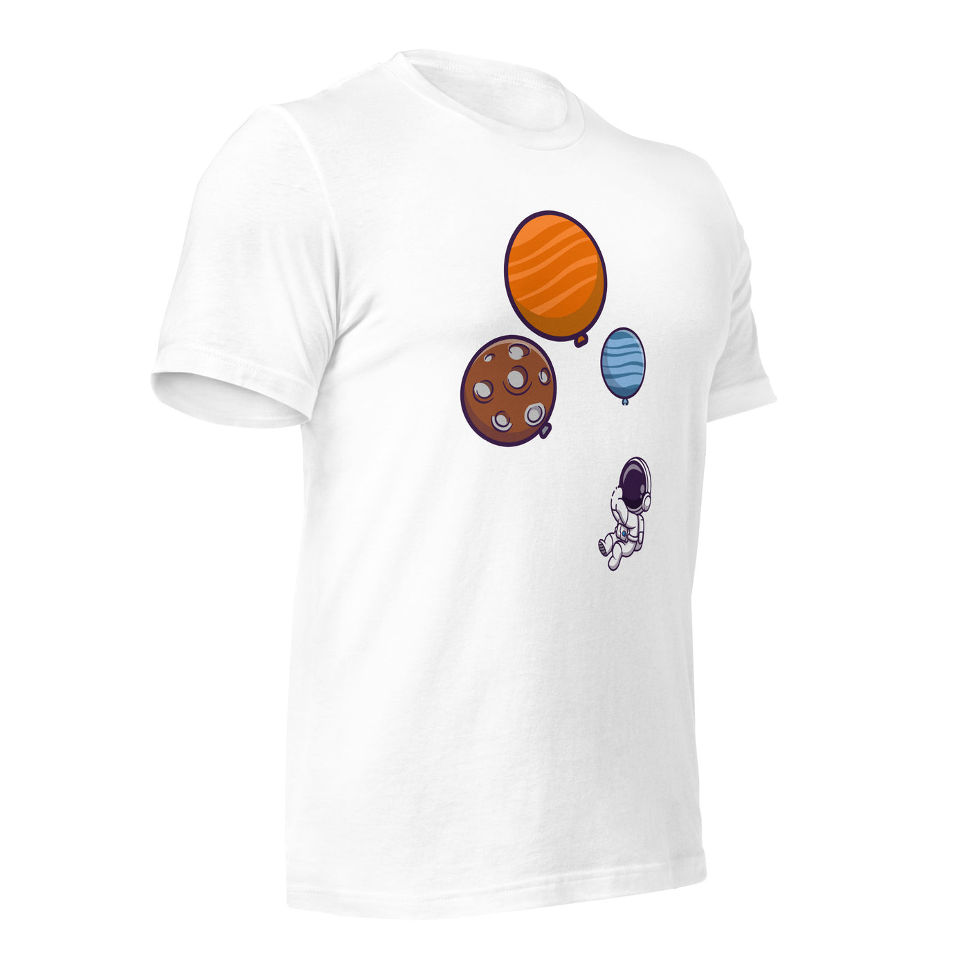 Astronaut with Balloons in Space - Unisex T-shirt