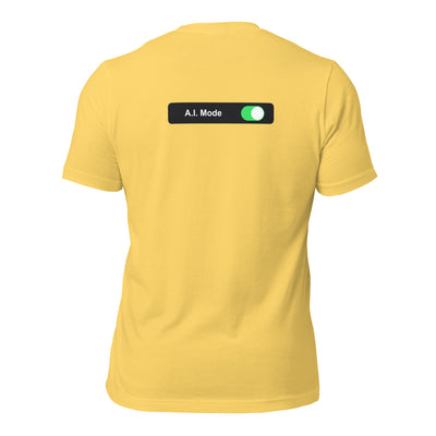 AI mode On - Unisex t-shirt (back print)