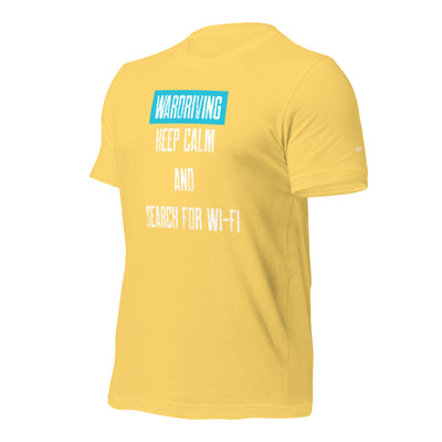 Wardriving Keep calm and search for Wi-Fi - Unisex t-shirt