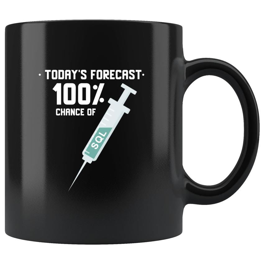 Today's forecast 100% chance of SQL injection - Mug by MyHackerTech