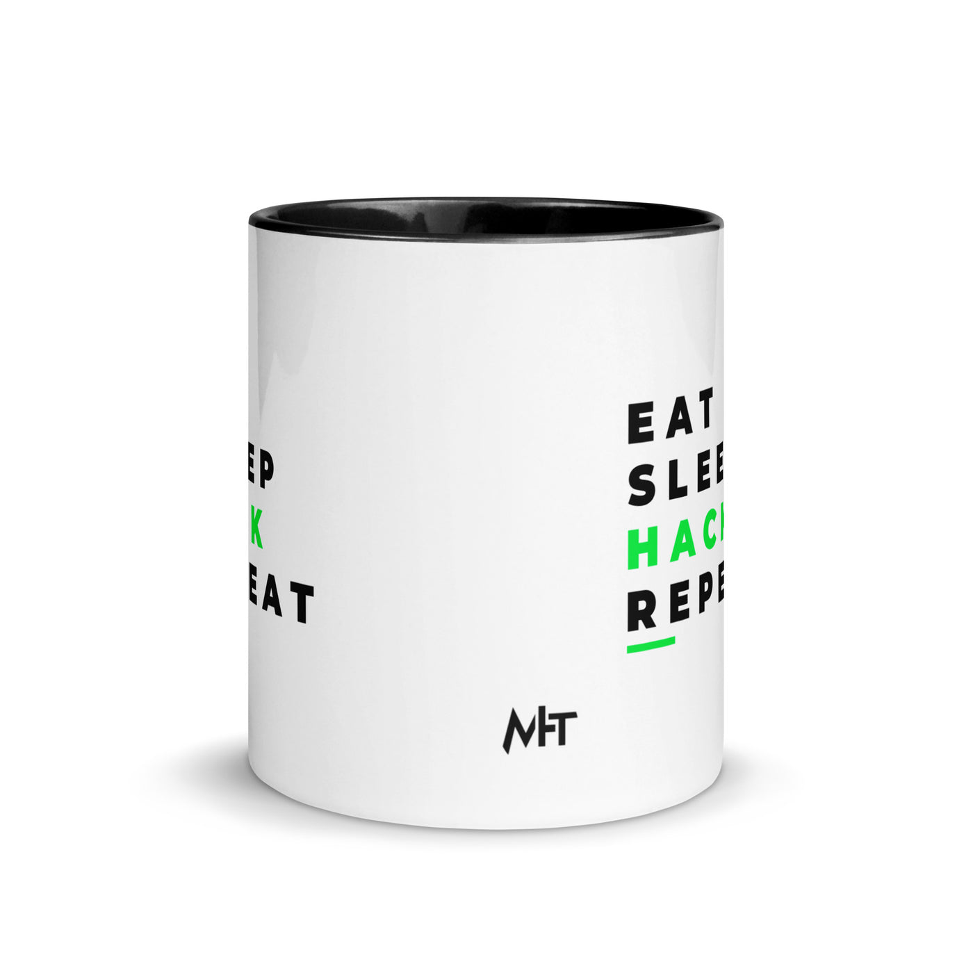 Eat, Sleep, Hack, Repeat V2 - Mug with Color Inside