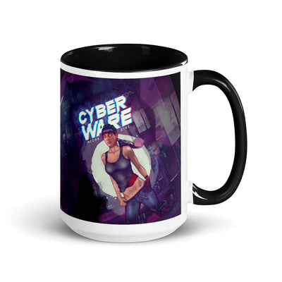 Cyberware Mecha Girl - Mug with Color Inside