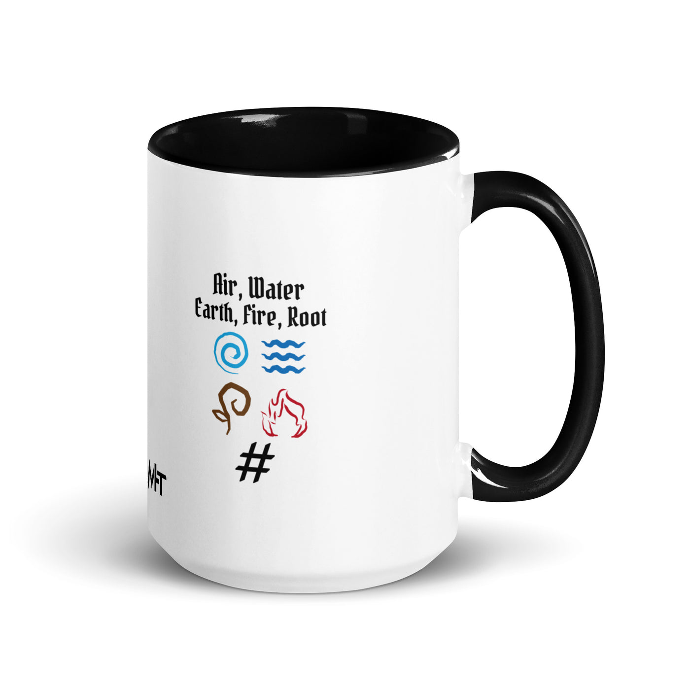Air, Water, Earth, Fire, Root - Mug with Color Inside