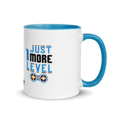 Just 1 More Level in Dark Text - Mug with Color Inside