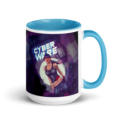 Cyberware Mecha Girl - Mug with Color Inside