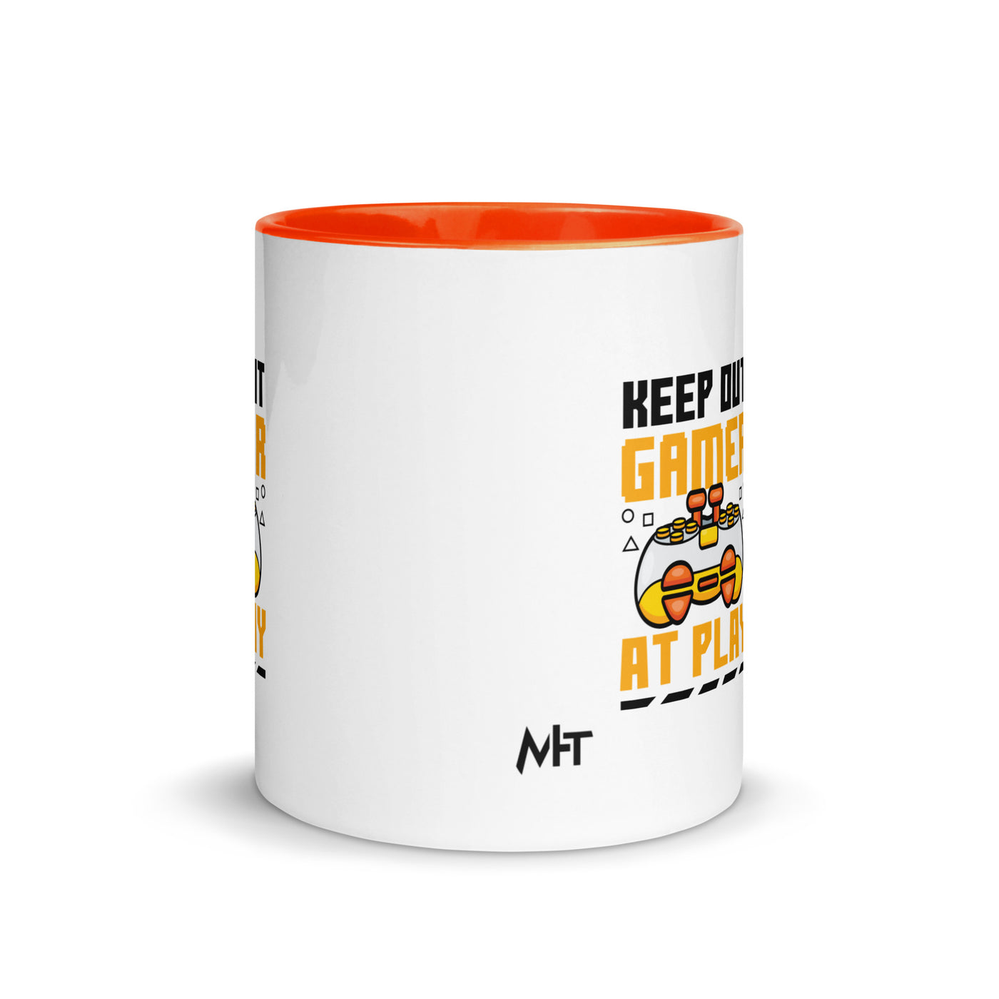Keep Out Gamer At Play Rima 7 in Dark Text - Mug with Color Inside