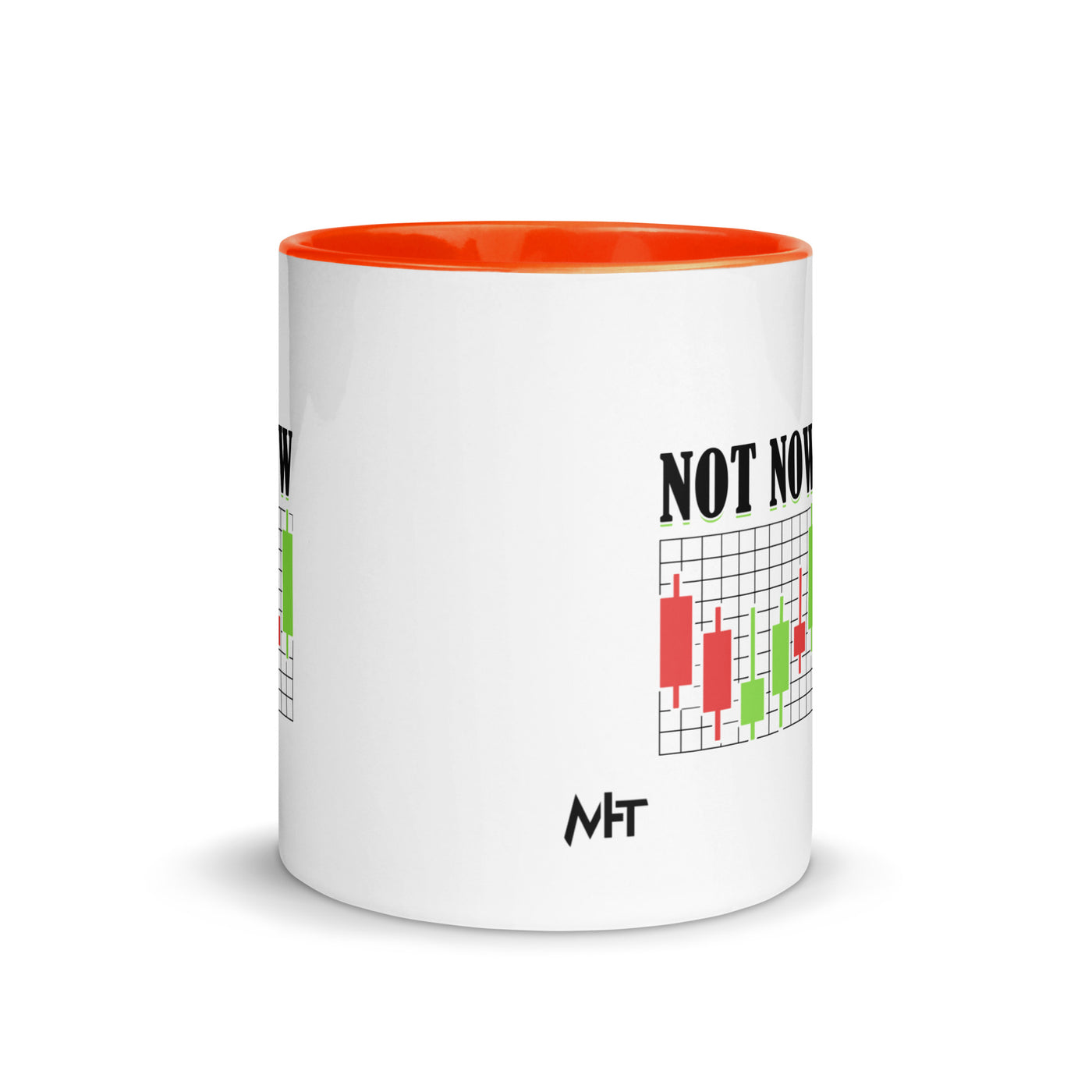 Not Now in Dark Text - Mug with Color Inside