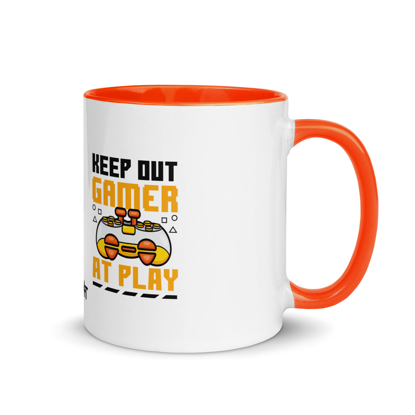 Keep Out Gamer At Play Rima 7 in Dark Text - Mug with Color Inside