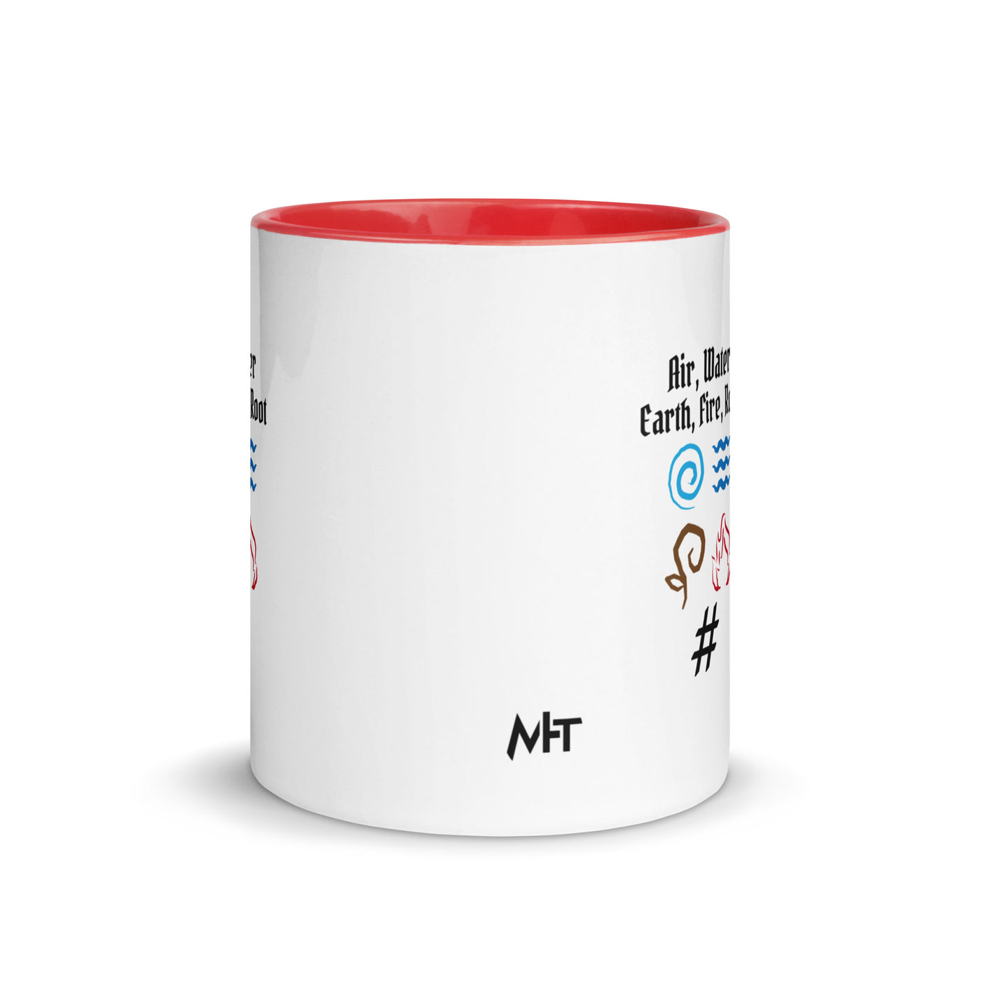 Air, Water, Earth, Fire, Root - Mug with Color Inside