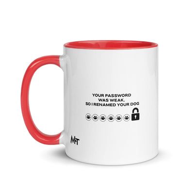 Your Password was Weak, So I Renamed Your Dog in Dark Text - Mug with Color Inside
