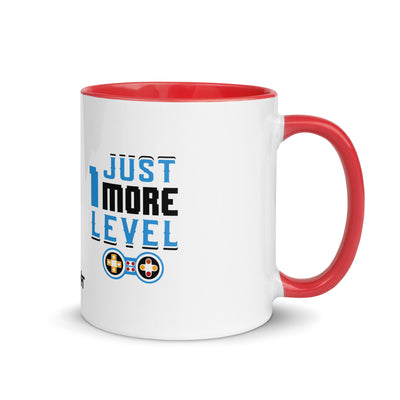 Just 1 More Level in Dark Text - Mug with Color Inside