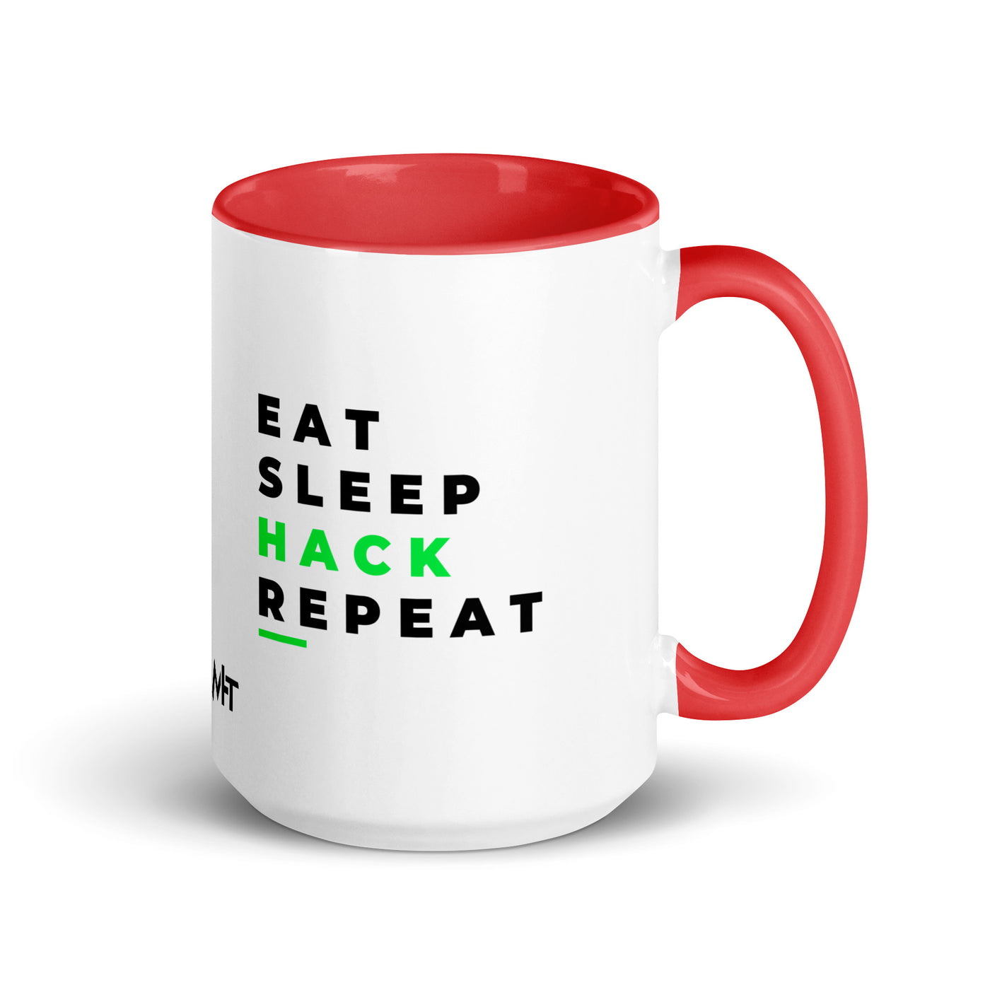 Eat, Sleep, Hack, Repeat V2 - Mug with Color Inside