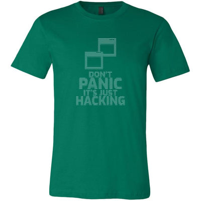 Don't panic it's just hacking - Canvas Mens Shirt by MyHackerTech