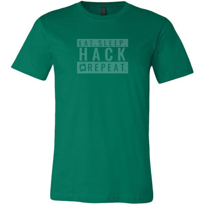 Eat sleep hack repeat v1 - Canvas Mens Shirt by MyHackerTech