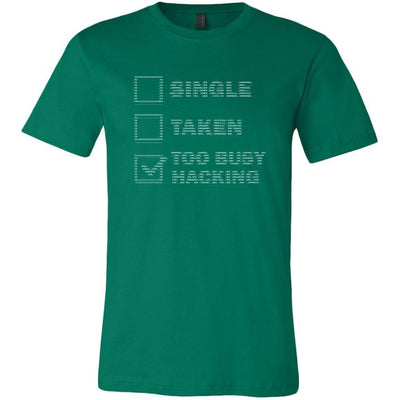 Too busy hacking - Canvas Mens Shirt by MyHackerTech