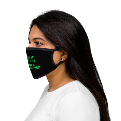 Stay at home, wear a mask v1 - Mixed-Fabric Face Mask