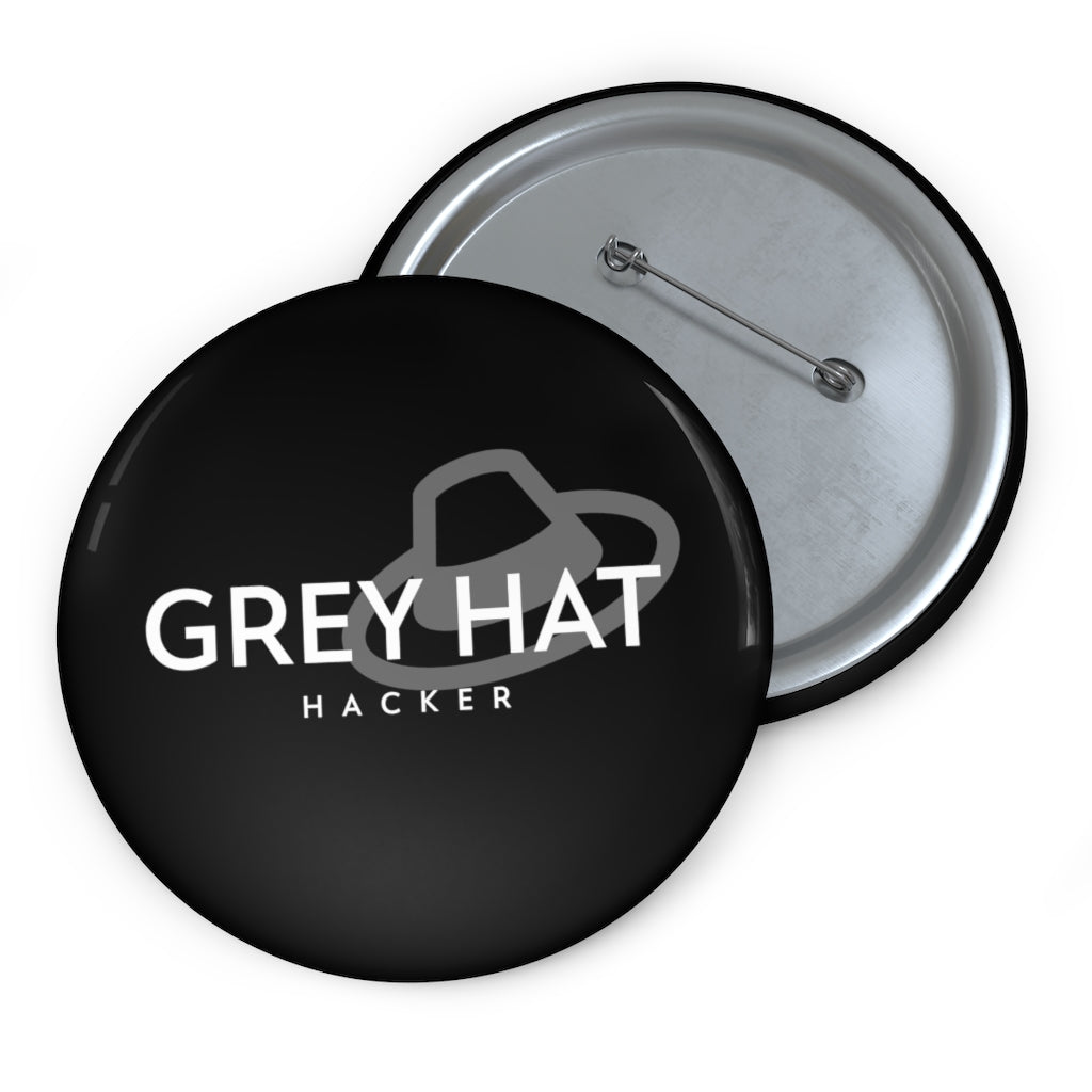 Grey Hat Hacker v1 - Custom Pin Buttons (black)