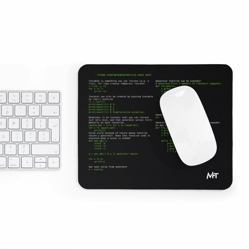 Python Iterator Generator Yield Cheat Sheet Mousepad MyHackerTech Python iterator generator yield cheat sheet mousepad myhackertech