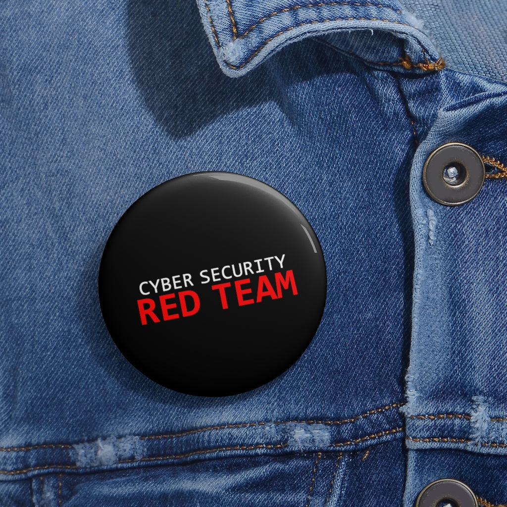 Cyber Security Red Team - Custom Pin Buttons (black)