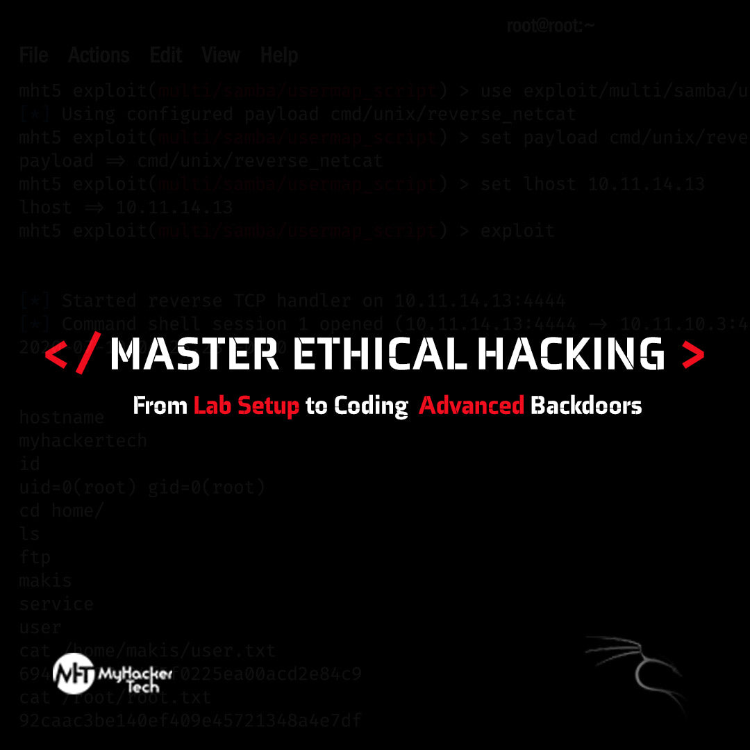 Ethical Hacking Course from Lab Setup to Coding Advanced Backdoors