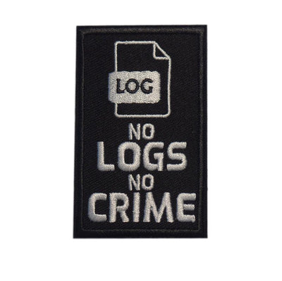 No Logs No Crime  Velcro Patch