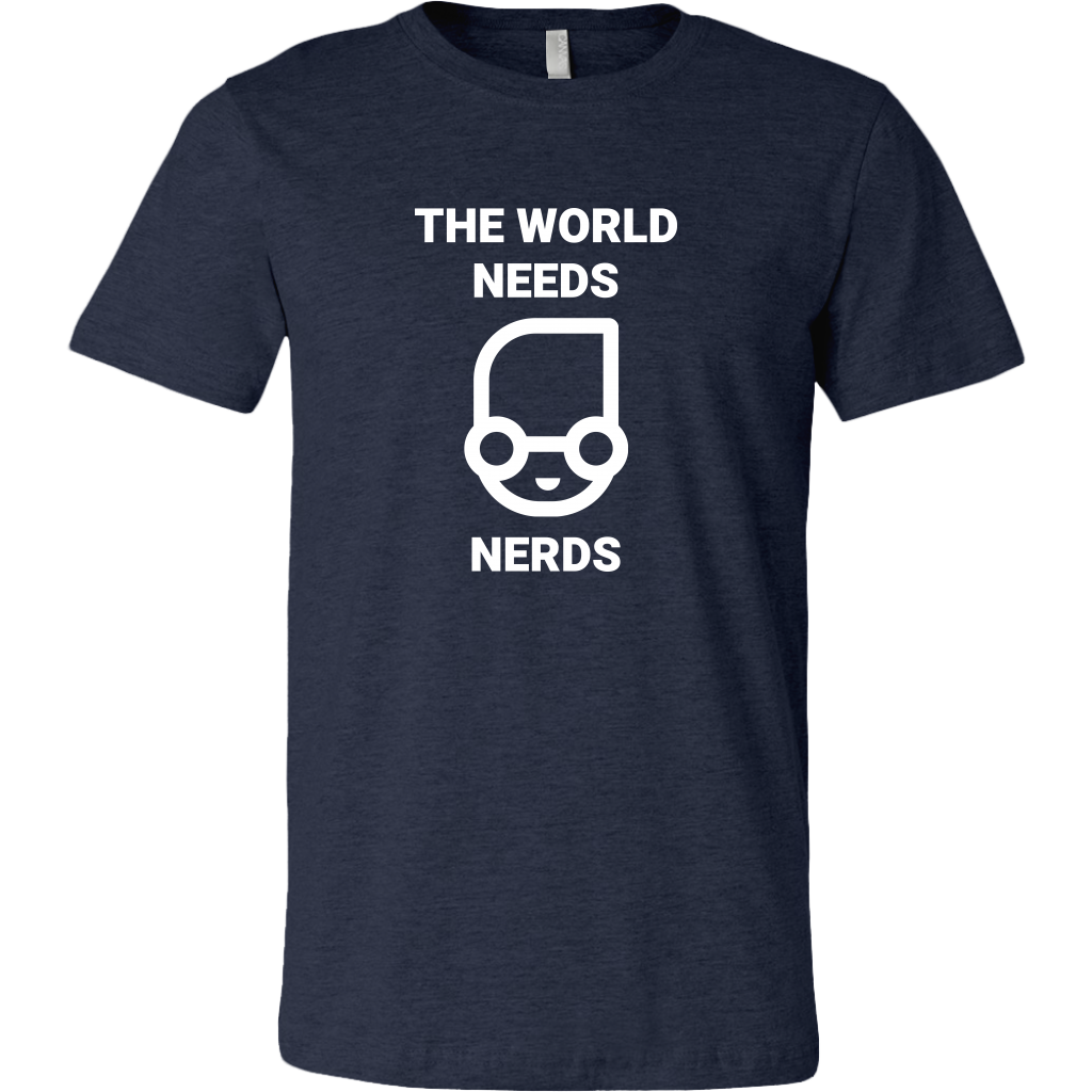 The world needs nerd - Canvas Mens Shirt