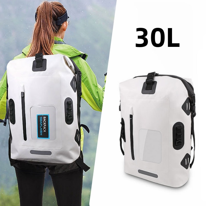 AquaVault - The 30L Waterproof Trekking Backpack