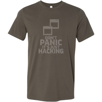 Don't panic it's just hacking - Canvas Mens Shirt