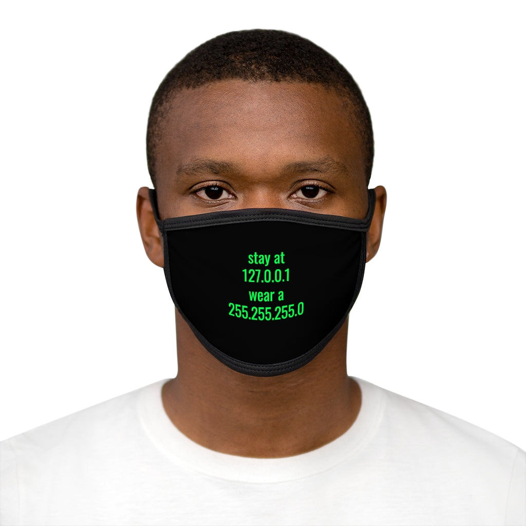 Stay at home, wear a mask v1 - Mixed-Fabric Face Mask