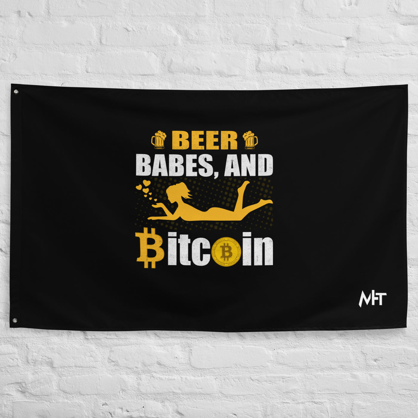 Beer, Babe and Bitcoin Flag