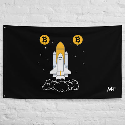 Bitcoin Spaceship Flag