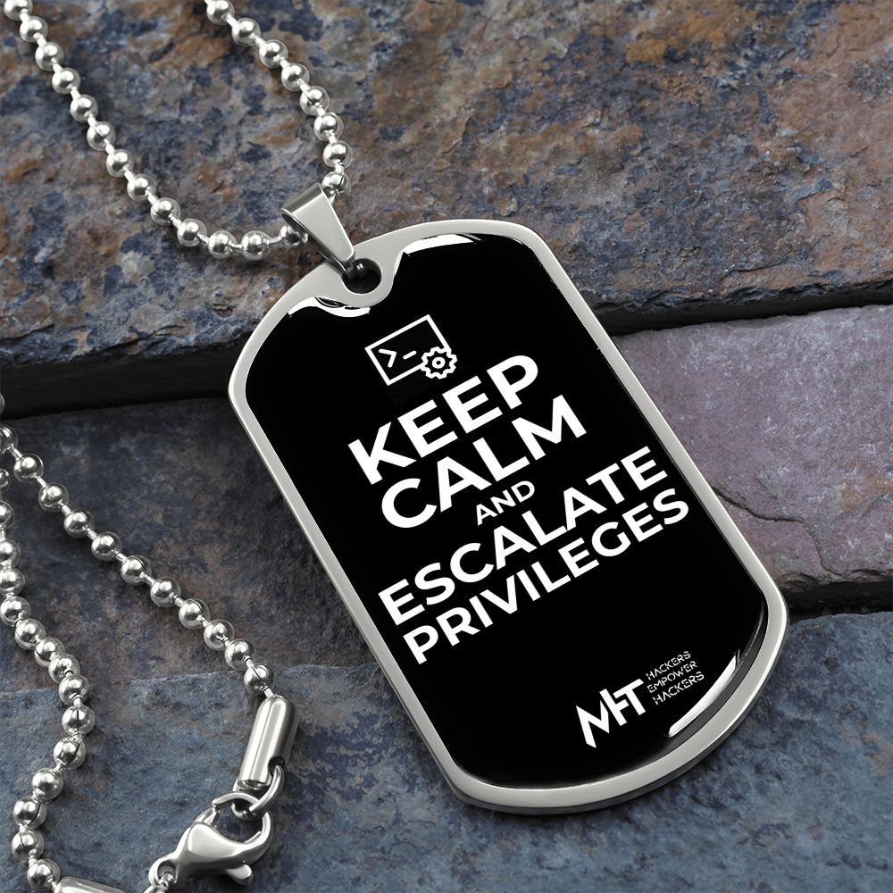 Escalate Privileges - Graphical Dog Tag and Ball Chain