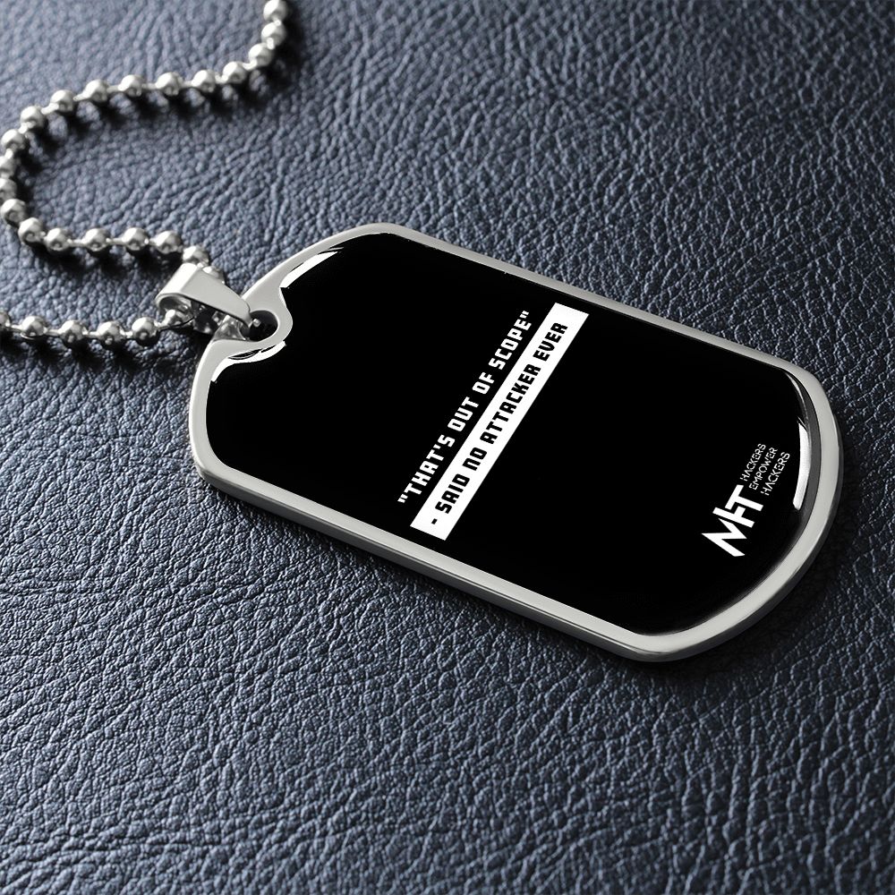 Thats out of scope -  Graphical Dog Tag and Ball Chain