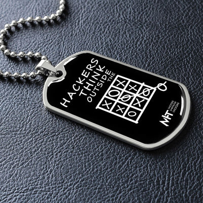 Hackers think outside the box -  Graphical Dog Tag and Ball Chain