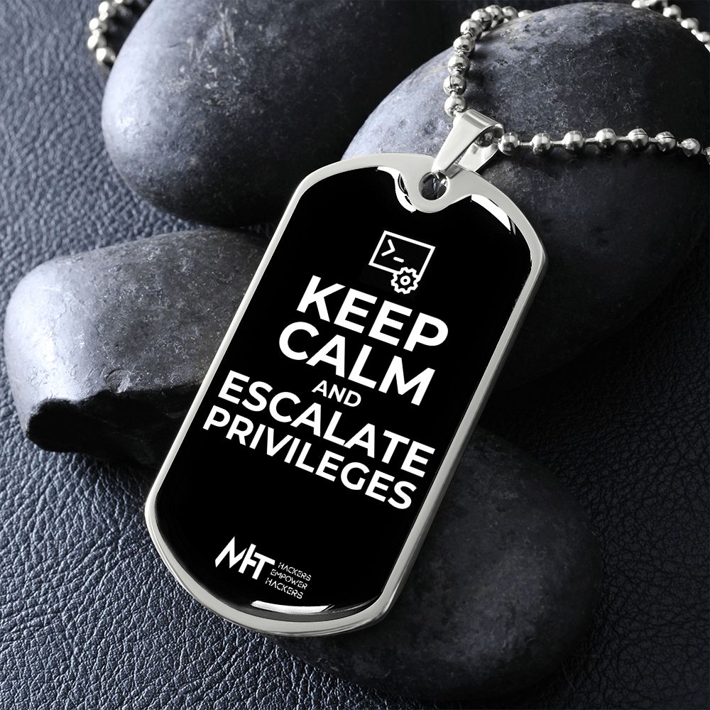 Escalate Privileges - Graphical Dog Tag and Ball Chain
