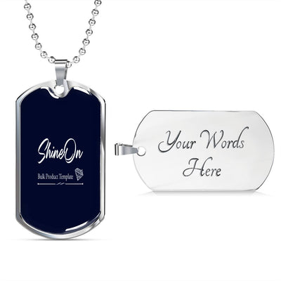 Graphical Dog Tag and Ball Chain