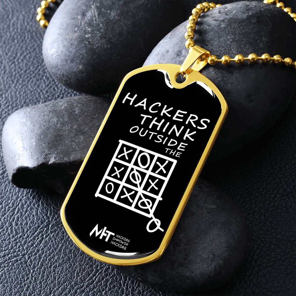 Hackers think outside the box -  Graphical Dog Tag and Ball Chain
