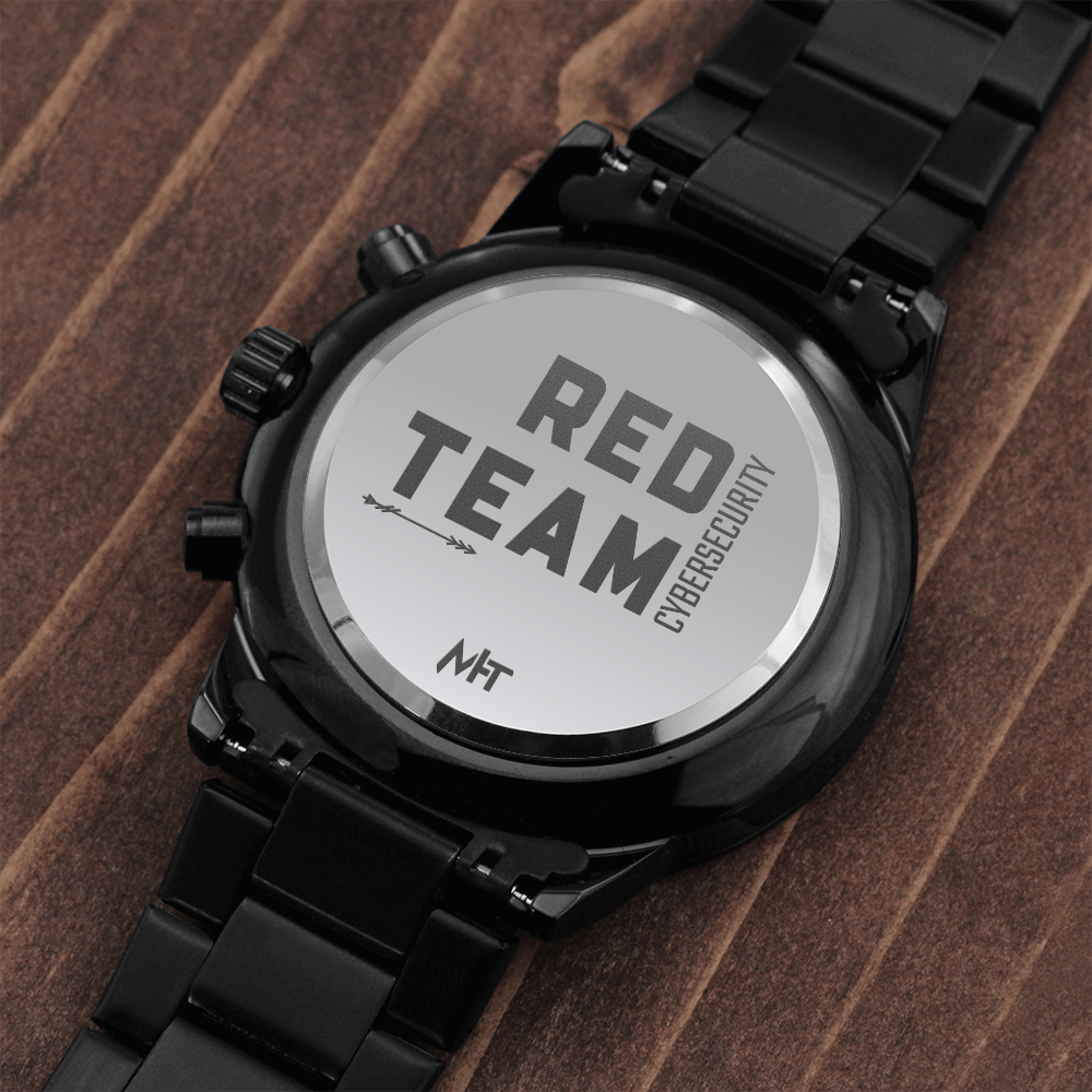 Cyber Security Red Team V7 - Black Chronograph Watch ( Premium Box)