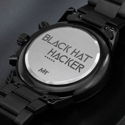Black Hat Hacker - Black Chronograph Watch