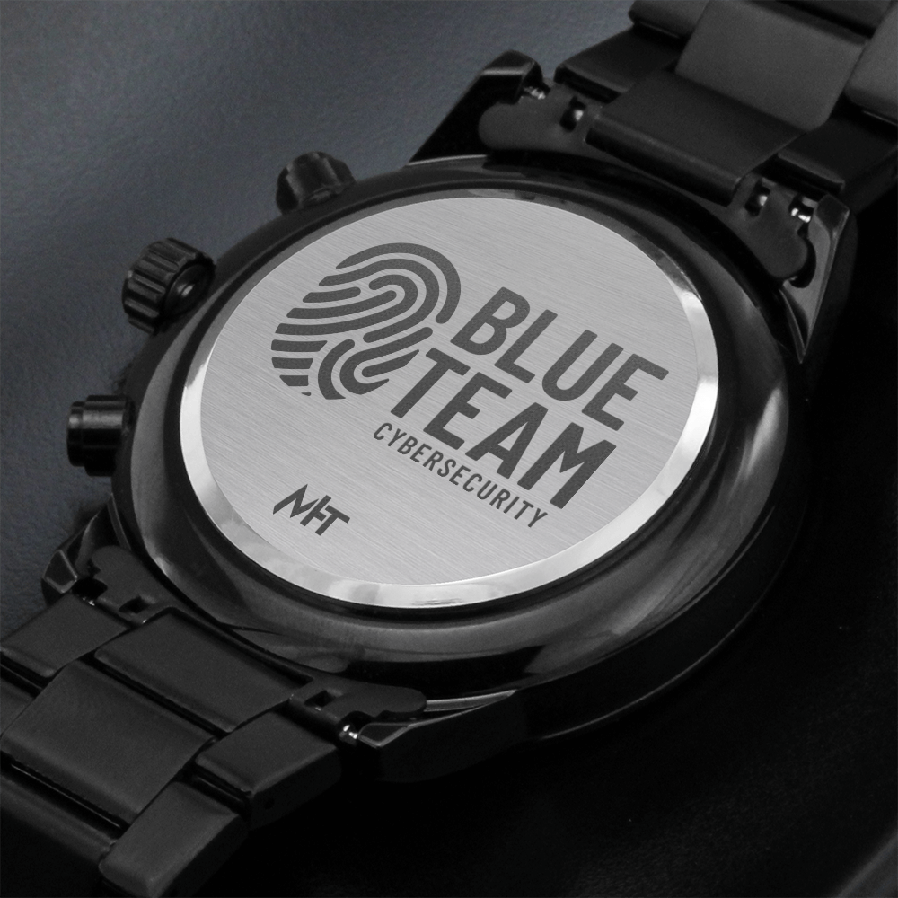 Cyber Security Blue Team - Black Chronograph Watch (Premium Box)