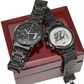Cyber Security Red Team V10 - Black Chronograph Watch ( Premium Box)