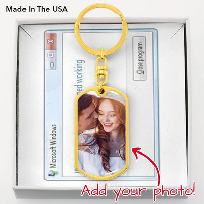 F you that's why - Dog Tag Photo Keychain