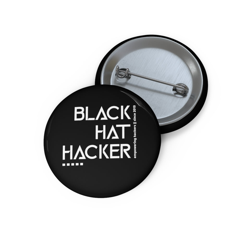 Black Hat Hacker v1 -  Custom Pin Buttons (black)